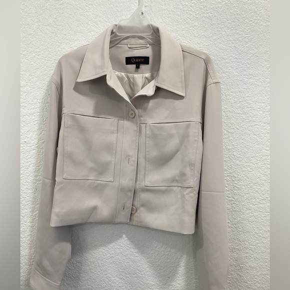 Quince stretch crepe cropped jacket - Picture 2 of 5
